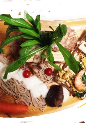 ビッグワンプレートのせ☆とろろザル蕎麦-レシピのメイン写真