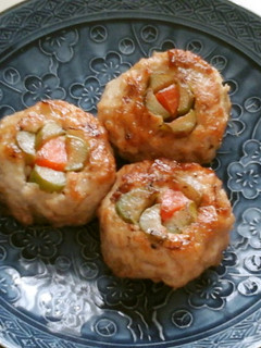 人参&アスパラの花咲くヘルシー豆腐つくね-レシピのメイン写真
