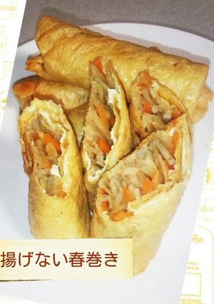 油揚げで焼き野菜春巻き！！-レシピのメイン写真