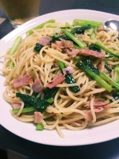 小松菜とアンチョビパスタ-レシピのメイン写真