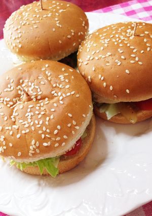 朝食にいかが！豚バラハンバーガー♡-レシピのメイン写真