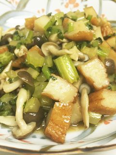 セロリとしめじ、さつま揚げの炒め煮-レシピのメイン写真