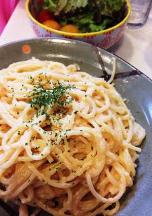 生クリーム使わない明太子クリームパスタ-レシピのメイン写真