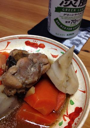 鶏とレンコンの煮物（手抜お煮しめ）-レシピのメイン写真