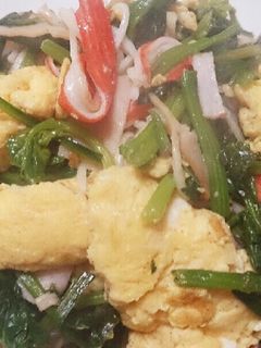 ほうれん草と色々炒め物-レシピのメイン写真