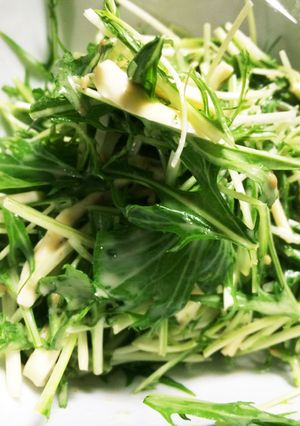 水菜とスライスチーズの簡単サラダ-レシピのメイン写真