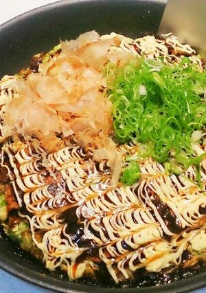 フライパン一つでメガサイズのお好み焼き☆-レシピのメイン写真