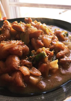 鶏肉とあまり野菜の甘辛味噌炒め♡-レシピのメイン写真