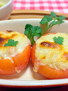 まるごとトマトのミルクリゾットグラタン-レシピのメイン写真