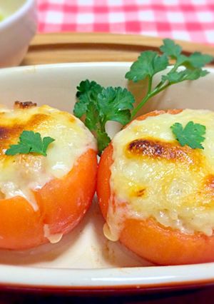 まるごとトマトのミルクリゾットグラタン-レシピのメイン写真