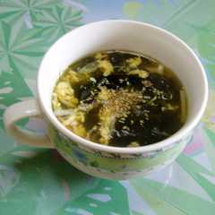 รูปของ 朝のスープ ☆ わかめ＆卵