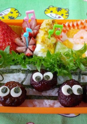 ミートボールくろすけで音符弁♪-レシピのメイン写真