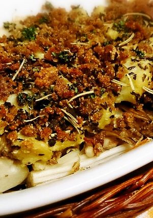 無塩料理☆きのこの香草パン粉焼きマクロビ-レシピのメイン写真