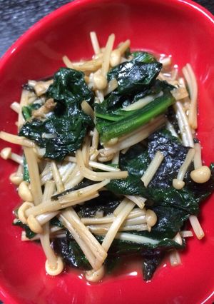 ほうれん草とえのきの炒め物-レシピのメイン写真