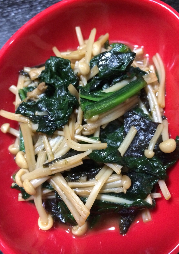 ほうれん草とえのきの炒め物-レシピのメイン写真
