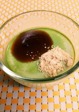 やみつきになる青汁と牛乳の冷たいデザート-レシピのメイン写真