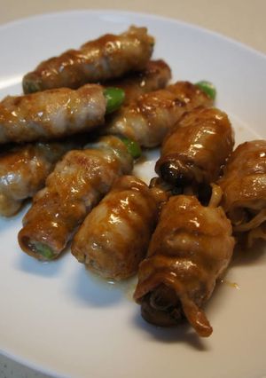 スナップえんどう・ぶなしめじの豚肉巻き-レシピのメイン写真