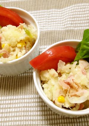 炒め玉葱とベーコンのポテトサラダ-レシピのメイン写真