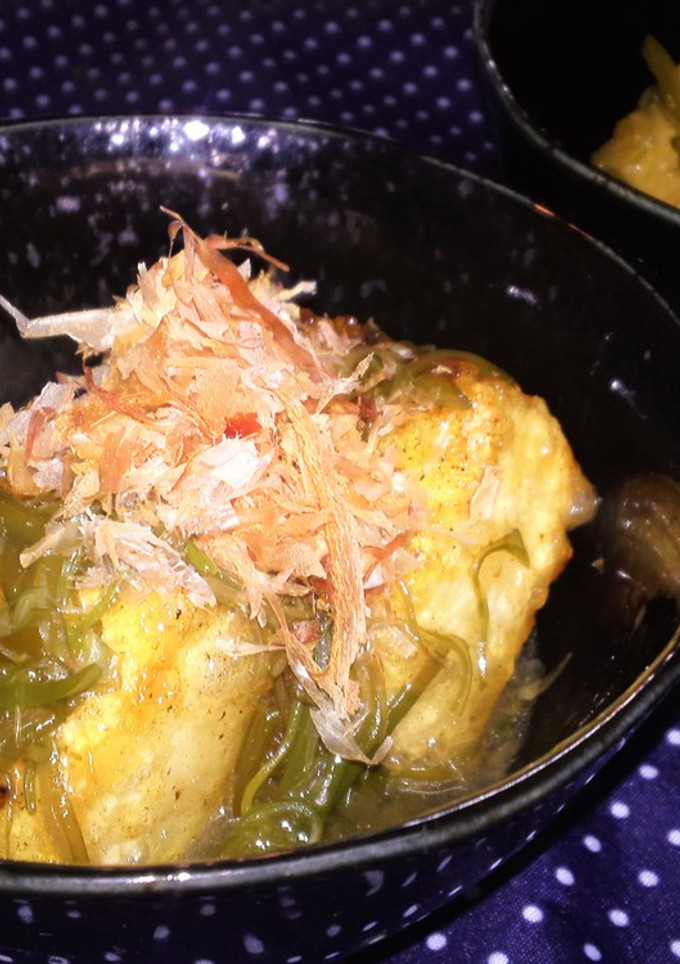 揚げ出し豆腐のめかぶ和え(^^♪-レシピのメイン写真