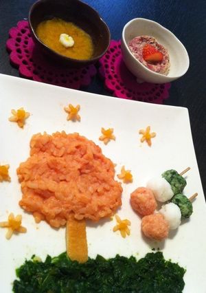 赤ちゃんもお花見!花より団子離乳食-レシピのメイン写真