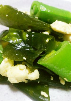 わかめと豆腐のスクランブル☆マクロビ-レシピのメイン写真