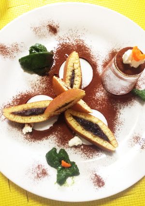 クリームチーズ添え☆洋風盛り付けどら焼き-レシピのメイン写真