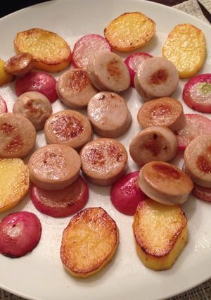 焼きポテトと白ソーセージ＆ラディッシュ-レシピのメイン写真