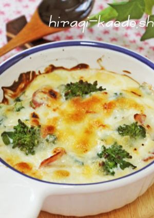 ヘルシー！菜の花の豆腐クリームグラタン-レシピのメイン写真