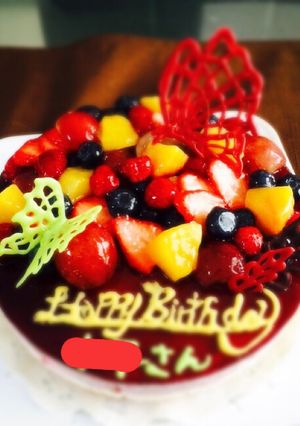 お誕生日に♡カシスレアチーズケーキ♡-レシピのメイン写真