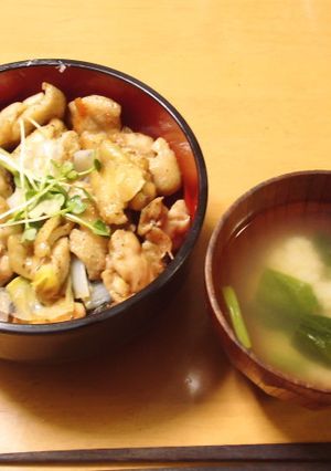 鶏肉＆ぶつ切りネギの「キリコ丼」-レシピのメイン写真