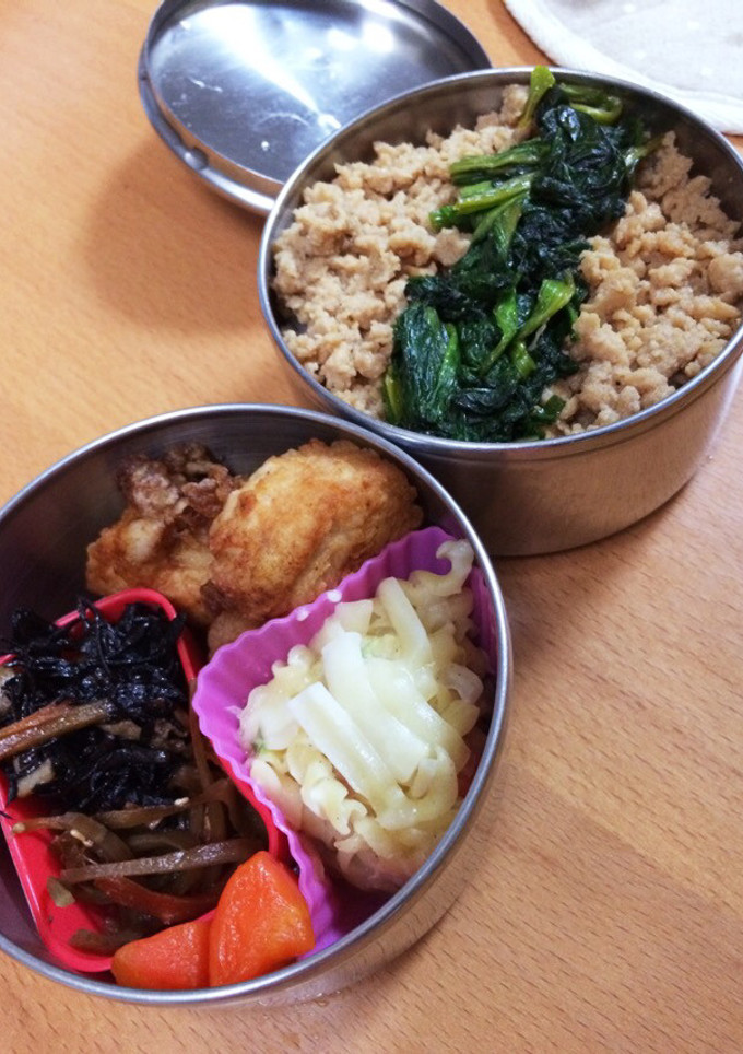 お弁当＊そぼろと唐揚げ-レシピのメイン写真