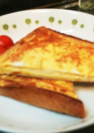 クロックムッシュ風 切り抜き食パン-レシピのメイン写真