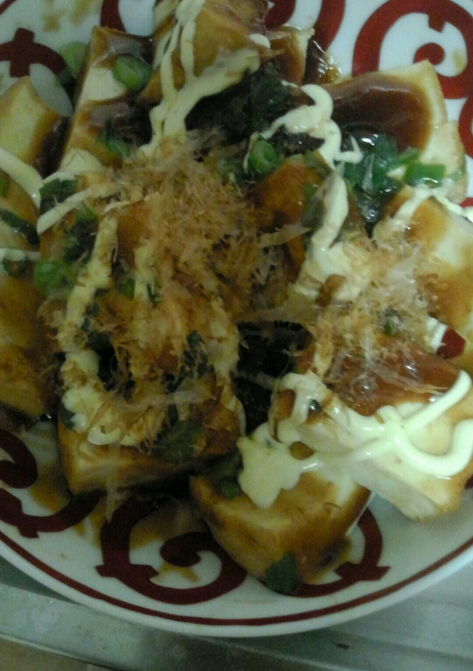 電子レンジで簡単!!厚揚げのお好み焼き風-レシピのメイン写真