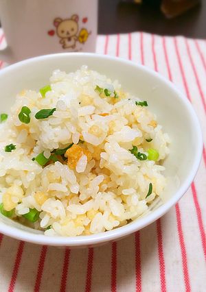 葱と天かすの混ぜごはん【朝食】-レシピのメイン写真