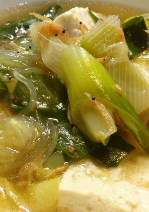 豆腐とねぎの中華風春雨スープ✾-レシピのメイン写真