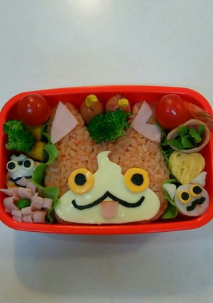ジバニャンとウィスパー（キャラ弁当）-レシピのメイン写真