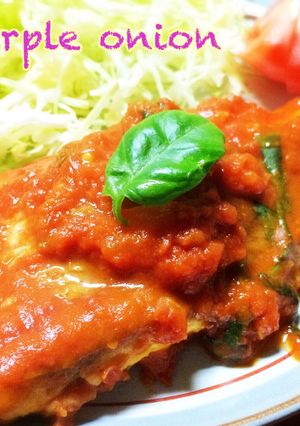 ズボラさんの鯛とバジルのトマト煮-レシピのメイン写真