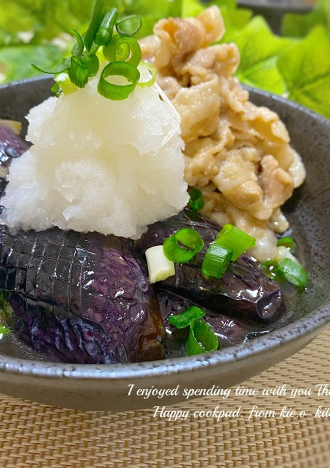 【めんつゆで】❀なすと豚肉の煮浸し❀-レシピのメイン写真