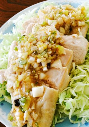 ピリっとさっぱり鶏のネギだれのせ♩-レシピのメイン写真