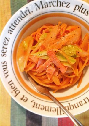 ナポリタンを鍋一つで!新玉ねぎ&春キャベ-レシピのメイン写真