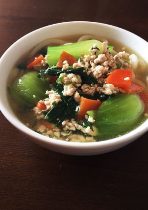 チンゲン菜のあんかけうどん☆-レシピのメイン写真