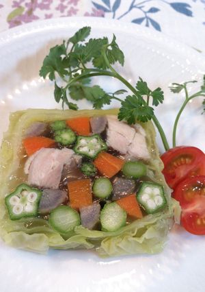 ♪温野菜のゼリー寄せ♪-レシピのメイン写真