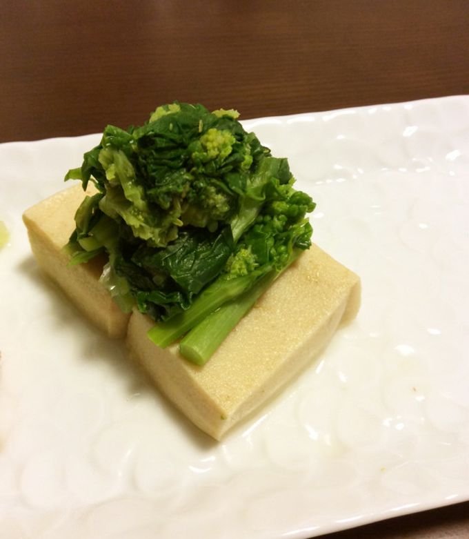 菜の花と高野豆腐の炊き合わせ-レシピのメイン写真