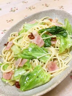 キャベツとベーコンのペペロンチーノ-レシピのメイン写真