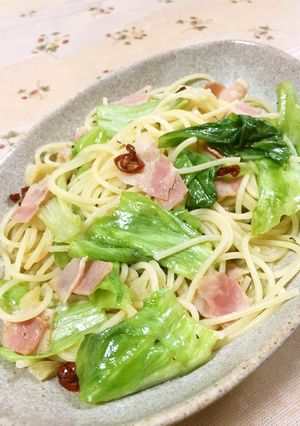 キャベツとベーコンのペペロンチーノ-レシピのメイン写真