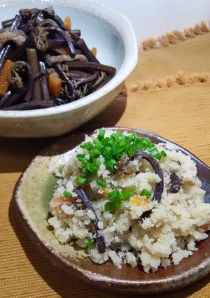 エコ◆山菜の煮物(煮汁)で“山菜卯の花”-レシピのメイン写真