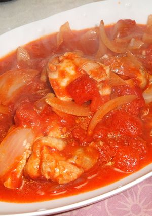 鶏肉とたまねぎのトマト煮込み-レシピのメイン写真