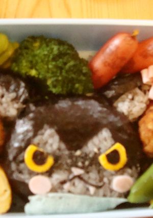 妖怪ウォッチ★ダークニャン★キャラ弁-レシピのメイン写真