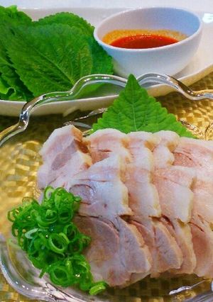 韓国料理屋さんの蒸し豚！圧力鍋で時短！-レシピのメイン写真