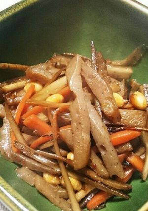 超簡単！！根菜とこんにゃくのキンピラ♪-レシピのメイン写真